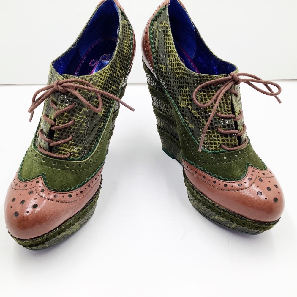 🆕{Poetic Licence} Wild Safari Oxford Wedge - Picture 4 of 16
